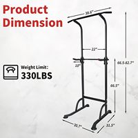 Torre de Ejercicios IUNNDS de Metal con Barra de Dominadas y Estación de Dip, Altura Ajustable, Uso Comercial, Multifuncional, para Entrenamiento de Fuerza
