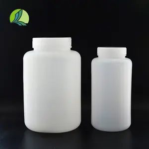 2000mL 1000ml White Plastic Wide Mouth Reagent Bottle With Inner Lid Medicine Liquid Flat Mouth Bottle