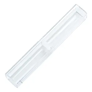 पूरी तरह से पारदर्शी पेन बॉक्स, छोटे वर्ग पेन बॉक्स, मुद्रण योग्य सस्ते प्लास्टिक क्रिस्टल पेन बॉक्स