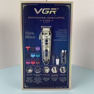 <span class=keywords><strong>Máquina</strong></span> Cortapelos Vgr V-005, Recargable por USB, Metálica, <span class=keywords><strong>Profesional</strong></span> para Hombres, Cortadora de <span class=keywords><strong>Pelo</strong></span> Eléctrica para Salón y Barbería - Product Image 3