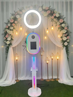Cabina de Fotos Ovalada con Luz RGB, Precio de Fábrica 2026, para iPad y Cámaras DSLR de 10.2/10.5/10.9/11/12.9/13 Pulgadas