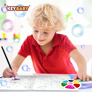 Libro de Paletas de Dibujo Personalizadas Keybaby con 6 Temas, Libro de Actividades de Acuarelas para Niños Pequeños y Preescolares con Pincel - Product Image 6