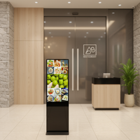 Afficheur publicitaire numérique commercial vertical LCD 4K pour intérieur, avec lecteur vidéo et SDK, 55 pouces