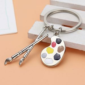 Llavero Personalizado de Aleación de Zinc con Diseño Vintage, Grabado con Paleta de Colores, Pinceladas Pintadas a Mano, Impresión UV - Product Image 3