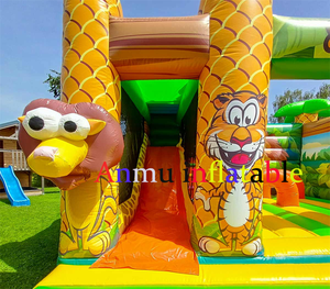 Parc d'attractions gonflable, parc <span class=keywords><strong>de</strong></span> <span class=keywords><strong>chasse</strong></span>, château gonflable commercial, aire <span class=keywords><strong>de</strong></span> jeux intérieure avec toboggans pour enfants - Product Image 3