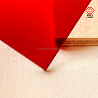 COMAY Exporter Plaque acrylique coulée colorée rouge haute brillance 2 mm 1220*2440mm 1220*1830mm pour la décoration intérieure