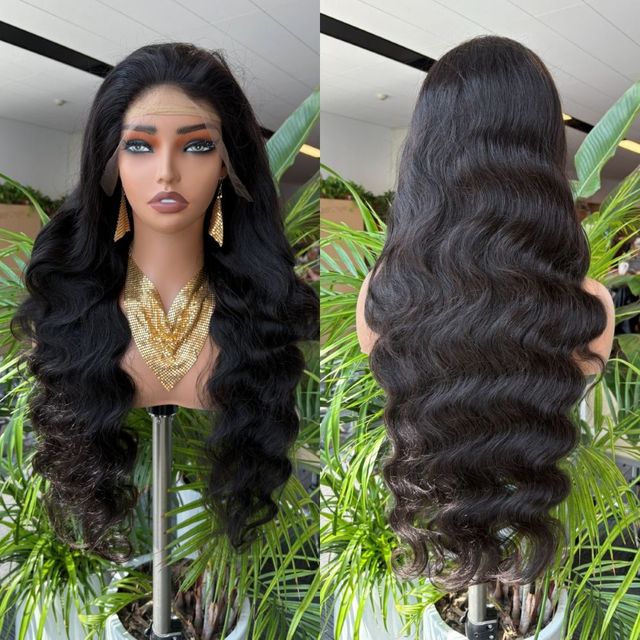 100% Human Hair Brazilian Raw Full Lace Front Wigs 250 Density 13*4 HD Human Hair Wig Body Wave High Quality Hair for Women