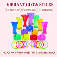 Bâtons lumineux en gros pour concerts et fêtes, bracelets LED jetables, articles de fête et jouets lumineux néon, OEM/ODM acceptés