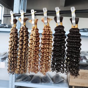 Extensiones de Cabello Virgen Brasileño NUOCHENG, Ondulado, de Alta Calidad, con Doble Trama a Máquina, Micro-Link, Solo en Colores Más Oscuros - Product Image 2