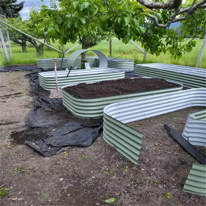 Jardinière <span class=keywords><strong>en</strong></span> <span class=keywords><strong>acier</strong></span> <span class=keywords><strong>galvanisé</strong></span> pour lit de jardin surélevé <span class=keywords><strong>en</strong></span> métal pour herbes et légumes et décoration extérieure - Product Image 1