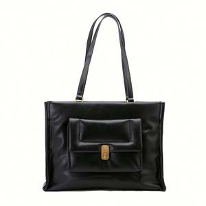 Meilleures ventes de sac fourre-tout en cuir PU pour femmes de couleur unie sac à bandoulière à fermeture éclair - Product Image 4