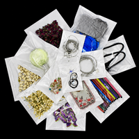 Sacs Ziplock en Film Perlé 14 Microns Réutilisables Imperméables Transparents à l'Avant et Perlés à l'Arrière pour Bijoux, Aliments, Cadeaux Personnalisés