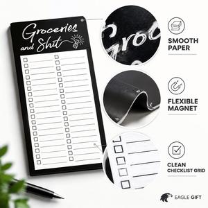 Bloc-notes magnétique personnalisé imprimé et laminé, auto-adhésif, 100 feuilles, pour usage promotionnel, liste de choses à faire quotidienne, planificateur d'achats d'épicerie - Product Image 4