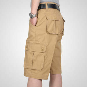 Pantalones Cortos Bermuda para Hombre, con Múltiples Bolsillos, de Algodón, hasta la Rodilla, Cintura Media, Estilo Casual, Tejido, Tallas Grandes - Product Image 5