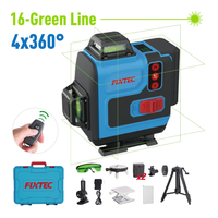Niveau laser vert FIXTEC 16 lignes 4x360 °   Kit de niveau laser auto-nivelant avec trépied et télécommande