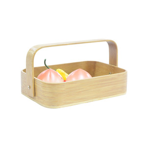 Creative fruit <b>basket</b> manufacturer direct sales, processing and customization, new style <b>bamboo</b> fruit <b>baskets</b>, hand-held - Product Image 1