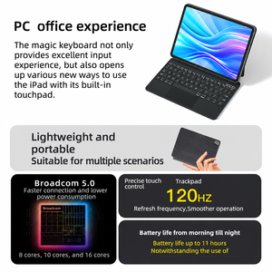 เคสคีย์บอร์ดเมจิกไร้สายพร้อมแทร็คแพด RGB backlit สำหรับ <span class=keywords><strong>iPad</strong></span> <span class=keywords><strong>Pro</strong></span> 11 <span class=keywords><strong>12.9</strong></span>นิ้ว2018-2022 M4 M3 <span class=keywords><strong>M2</strong></span> - Product Image 4