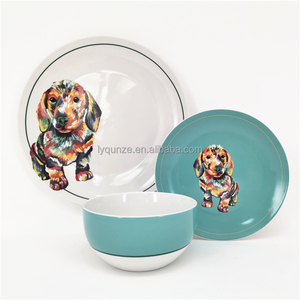 Service de table Premium pour 4 personnes avec motif <span class=keywords><strong>Teckel</strong></span> - Assiettes 10,5''/7,5'', Bols 5,5'' - Product Image 6