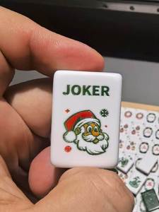 Tuiles de Mahjong Américaines Modernes à Thème Familial de Noël, Première Édition, en Acrylique Écologique, Photos Réelles, En Stock, Prêtes à l'Expédition - Product Image 2