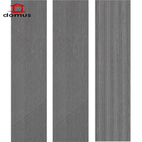 Panneaux muraux décoratifs contemporains haut de gamme en composite bois-plastique, design texturé 3D sculpté, pour appartement et salle à manger