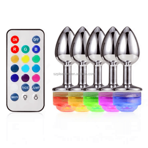 All'ingrosso massaggiatore prostatico LED telecomando glutina Glow <span class=keywords><strong>in</strong></span> the dark anale <span class=keywords><strong>Plug</strong></span> anale <span class=keywords><strong>plug</strong></span> per coppie - Product Image 1