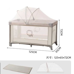 Bán Buôn Có Thể Gập Lại Xách Tay Bé Cũi Trẻ Em Kid Hàng Rào Bé Trò Chơi Lan can Giường Du Lịch Cũi Bé Playard Với Cửa Bên - Product Image 6