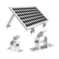 2 pièces à installation rapide 0-60 °   Support de montage réglable pour panneau solaire, kit de support en aluminium pour module photovoltaïque