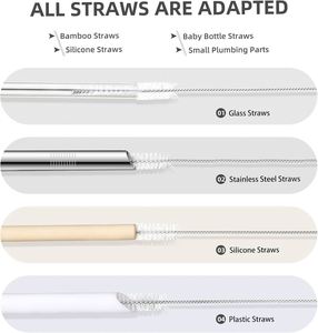 Kit de 9 brosses de nettoyage extra longues Stanley pour pailles, tubes et bouteilles – Nettoyeurs de tuyaux en plastique pour gobelets, tasses à bec et biberons – 3 tailles disponibles - Product Image 4