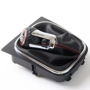 Poignée de levier de vitesse en cuir 5 6 vitesses ergonomique pour VW Golf 5 6 - Product Image 3