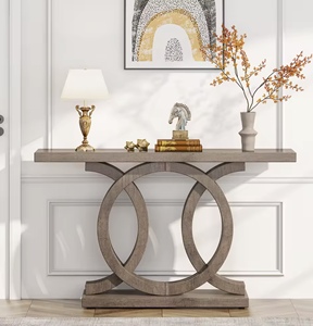 <span class=keywords><strong>Console</strong></span> d'entrée personnalisée style ferme, 55-<span class=keywords><strong>60</strong></span> pouces, plateau en bois, base géométrique, pour couloir, salon, chambre, hôtel, vente en gros - Product Image 5