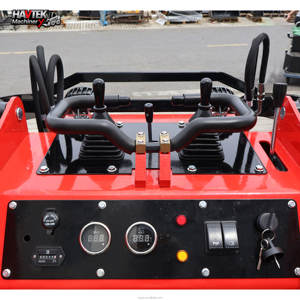 Spedizione gratuita Mini Skid Steer cina ruota Ce/epa/euro 5 Mini Skid Steer Loader HAVTEK 470 con secchio Trencher aratro rotante - Product Image 6