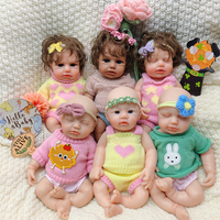 Poupées reborn en silicone pleine grandeur de 12 pouces pour tout-petits, jouets compagnons avec membres souples et articulés