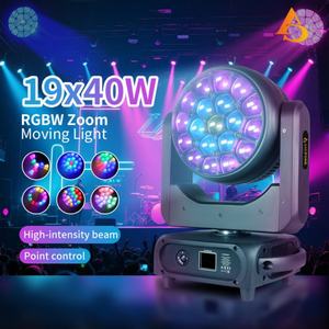 AICPOSE En gros Lyre motorisée LED Bee Eye 19x40W pour Disco, DJ, Événements, RGBW DMX Zoom - Product Image 2