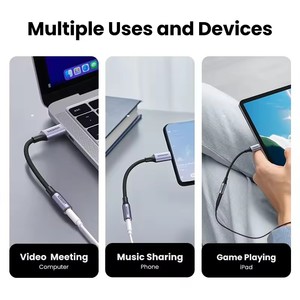 Adaptador de Audio UGREEN USB C a 3.5mm, Tipo C a Conector Auxiliar para Auriculares, Dongle DAC HiFi de 24bit/96kHz, Cable para <span class=keywords><strong>iPhone</strong></span> 15 <span class=keywords><strong>Pro</strong></span> <span class=keywords><strong>Max</strong></span> - Product Image 4