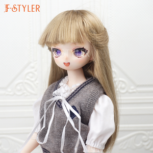 FSTYLER синтетический мохер, полуподъем, <span class=keywords><strong>18</strong></span> дюймов, американская девушка, оптовая продажа, оптовая продажа, аксессуары для кукол, парик для кукол - Product Image 2