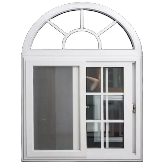 Современные арки из ПВХ, окна с грилем и аркой, дизайнерское раздвижное двойное стекло