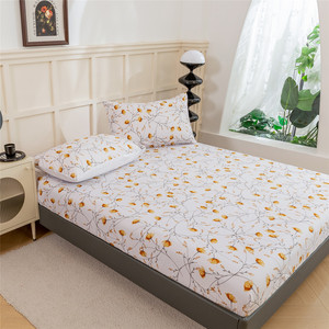 Bán buôn 1800 chủ đề đếm sang trọng Ai Cập tấm ga trải giường sợi nhỏ thiết lập in hoa siêu mềm sâu Túi 4-Piece nhà khách sạn - Product Image 6