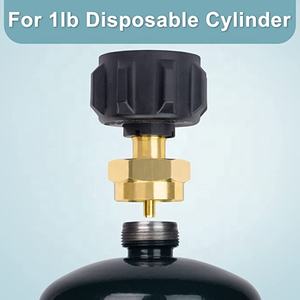 Adaptateur de recharge de <span class=keywords><strong>Propane</strong></span>, <span class=keywords><strong>coupleur</strong></span> de réservoir de cylindre de <span class=keywords><strong>gaz</strong></span> LP de 1 LB, universel pour réservoir de <span class=keywords><strong>Propane</strong></span> QCC1/type-1 et réservoir de 1 livre Disp jetable - Product Image 3