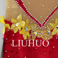 Pour LIUHUO enfants gymnastique rythmique justaucorps Spandex danse porter strass pour compétitions colorant Sublimation gymnastique rythmique