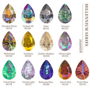 Xichuan Alta Qualidade K9 Vidro 7*10/10*14/13*18mm Gota Forma Ponto Voltar Strass Millennium Bling Glitter Nail Strass Prego - Product Image 2