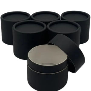 Petit emballage en carton personnalisé <span class=keywords><strong>pour</strong></span> thé, café, boîte cadeau avec tube cylindrique en papier, boîte ronde <span class=keywords><strong>pour</strong></span> biscuits, aliments <span class=keywords><strong>pour</strong></span> bébés - Product Image 1