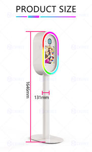 2025 साल्सा ओवल डीस्लर आईपैड फोटो बूथ के साथ ऐक्रेलिक मिरर शेल सेल्फी फोटोबूथ केस - Product Image 5