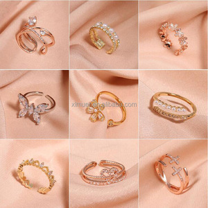 Nuovissimo Anello da Donna con Cristalli, Anello con Diamante, Anello in Oro da <span class=keywords><strong>2</strong></span> Grammi - Product Image 3