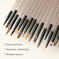 Kit de Manucure Professionnel en Gros : Pinceau Ovale en Nylon à Manche Noir, Poils Doux, Précision pour Nail Art et Gel Polish à Lignes Fines