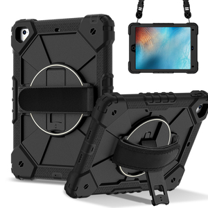 Étui antichoc pour <span class=keywords><strong>iPad</strong></span> 6/5 Gen Pro 9.7 Nouvel <span class=keywords><strong>iPad</strong></span> 9.7 2017 2018 avec support rotatif à 360°, dragonne et bandoulière pour enfants OEM ODM - Product Image 1