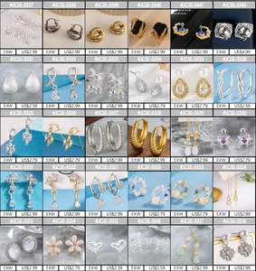 Boucles d'oreilles plaqué or 18 carats zarcillos aros argollas erings femmes boucles d'oreilles pendientes de moda piercings sarcillo de oro - Product Image 6