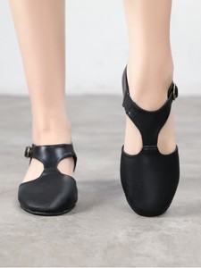Sandalias de Baile Griego para Mujer <span class=keywords><strong>JW</strong></span> al por Mayor, Parte Superior de Cuero Genuino, Empeine Elástico, Suela de Gamuza, Zapatos de Baile de Salón/Latino - Product Image 3
