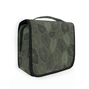 Pochette portable à fermeture éclair avec motif Kalo hawaïen, sac de toilette pliable pour femmes, sac de voyage cosmétique personnalisé avec logo - Product Image 1