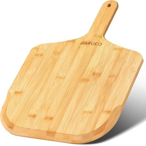 Planche à pizza en bambou, planche à découper en bois pour servir et cuisiner la pizza, couleur bois naturel, bois massif, style simple - Product Image 3
