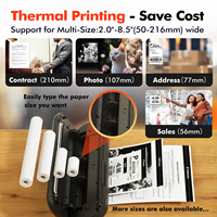 Papier thermique A4 personnalisé pour promotion, portable, pour bureau à domicile, pour imprimante sans encre sans fil, en stock, pour les boutiques transfrontalières